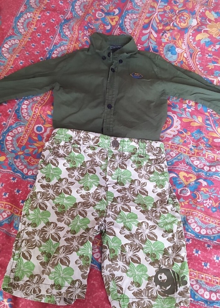 Gömlek şort takımı  - Görsel 4