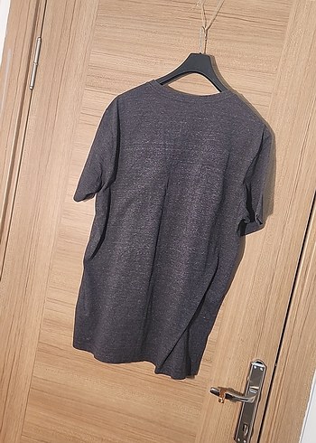 Gri Erkek Keten Tişört Kısa Kollu - Görsel 2