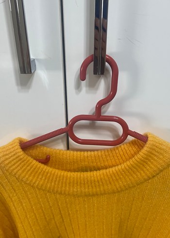 Sarı Örgü Kadın Triko Kazak - Görsel 2