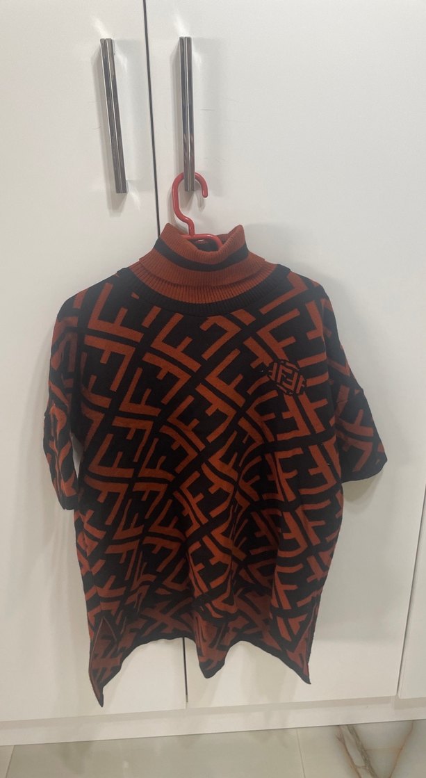 Kadın Kahverengi Yarım Balıkçı Yaka Örme kazak - Görsel 2