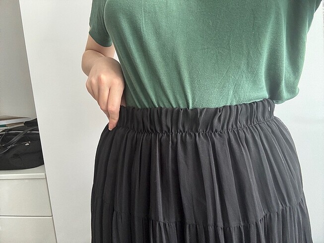 Zara uzun büzgülü etek
