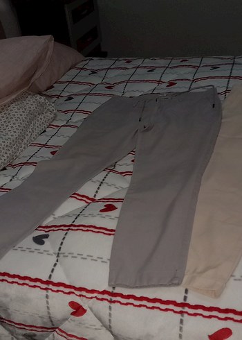 Zara Bej gri erkek bayan Günlük Kumaş Pantolon 54 beden 2li fiyat