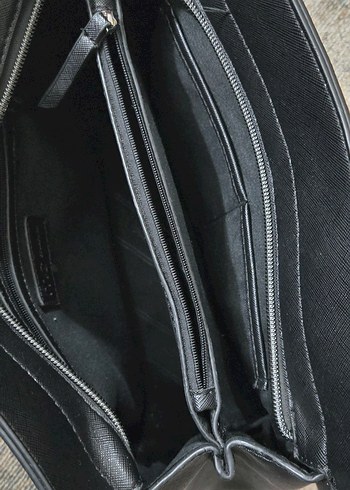 Klasik Siyah Deri Kadın Çanta - Görsel 2