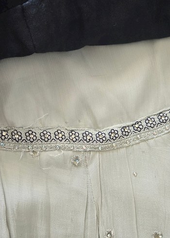 Nakışlı Boncuk İşlemeli Bohem Uzun Elbise - Görsel 5