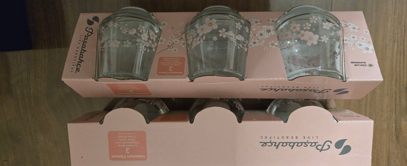 Pembe Pastel Çiçek Desenli 6'lı kahve yanı Bardak Seti - Görsel 2