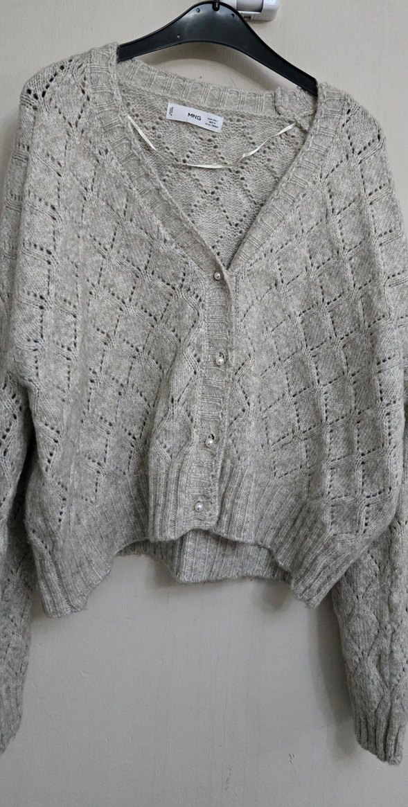 Mango Örgü kısa hırka - Görsel 3