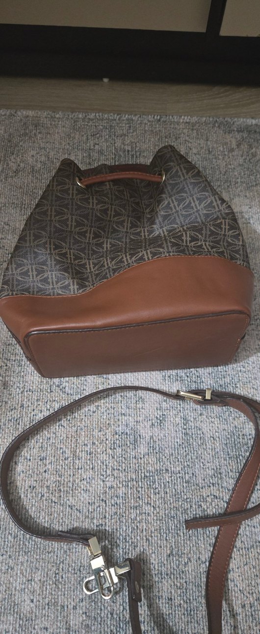 USPA Kahverengi Deri Tokalı Kadın Çanta - Görsel 2