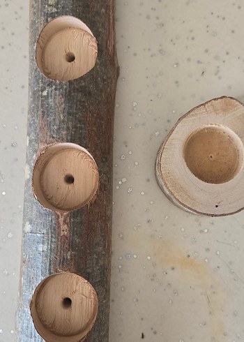 Doğal Ahşap Mumluk Seti - Görsel 2