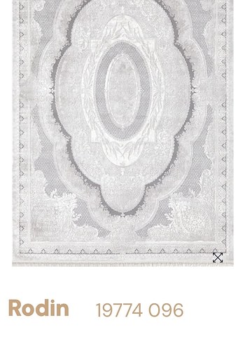 Gri Vintage Desenli Rodin halı - Görsel 2