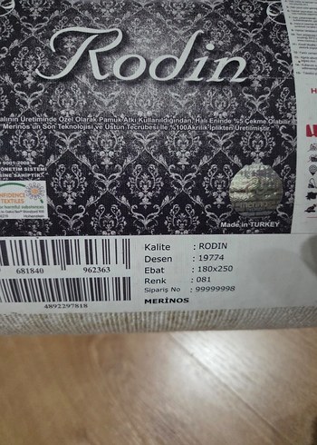 Gri Vintage Desenli Rodin halı - Görsel 3