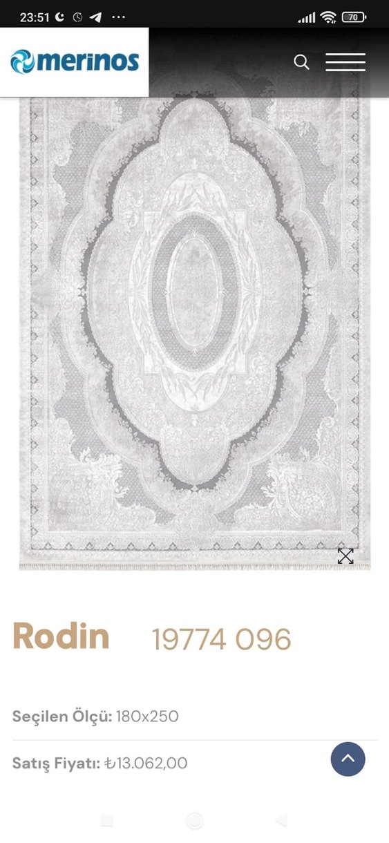 Gri Vintage Desenli Rodin halı - Görsel 2