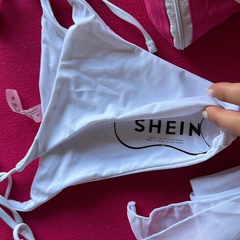 xs Beden SHEIN beyaz alt üst bikini takımı