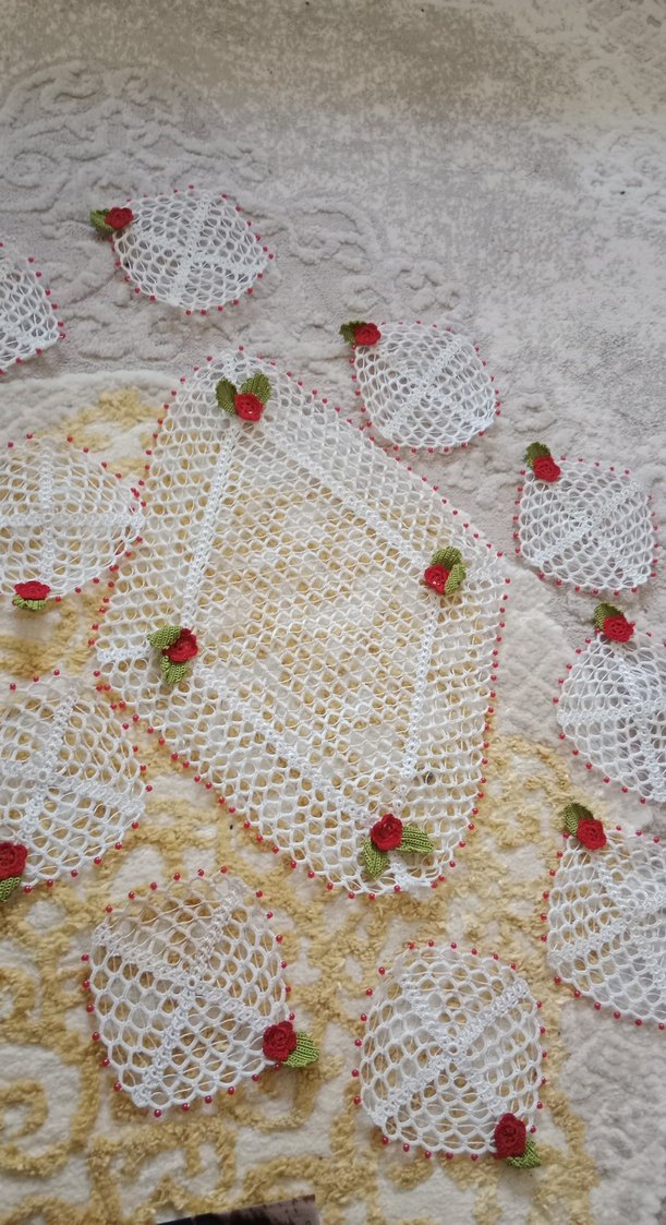 kahve sunum örtüsü ve bardak aldı medil - Görsel 5