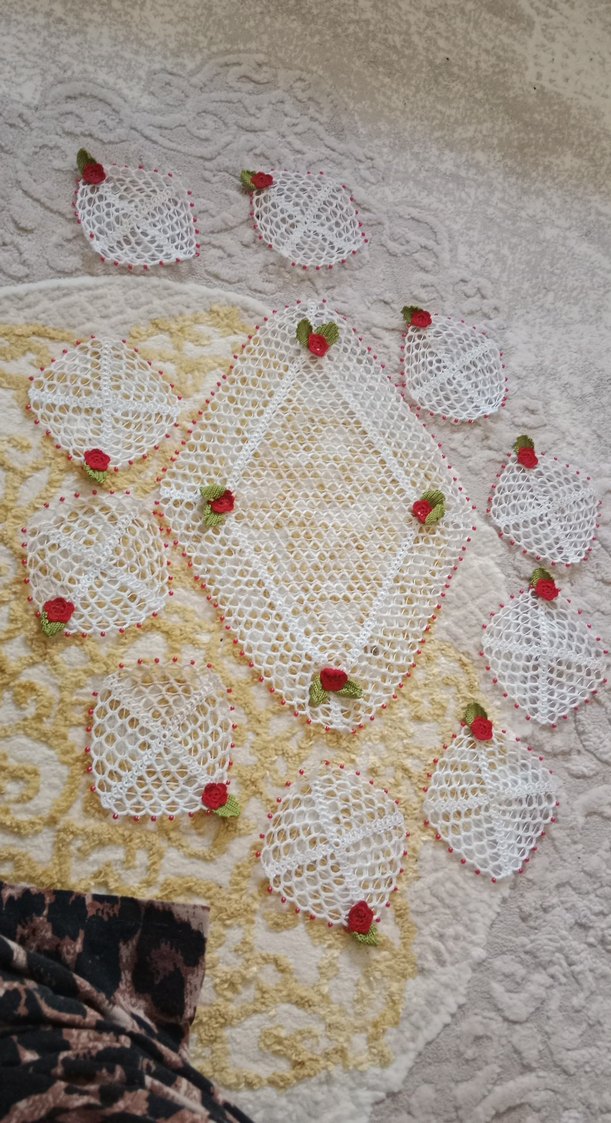 kahve sunum örtüsü ve bardak aldı medil - Görsel 2