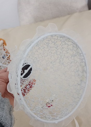 Beyaz Dantel Şemsiye Figürlü Dekoratif Biblo - Görsel 3