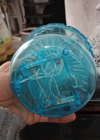 Mavi Şeffaf Masa Lambası - Görsel 3