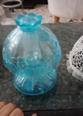 Mavi Şeffaf Masa Lambası - Görsel 4