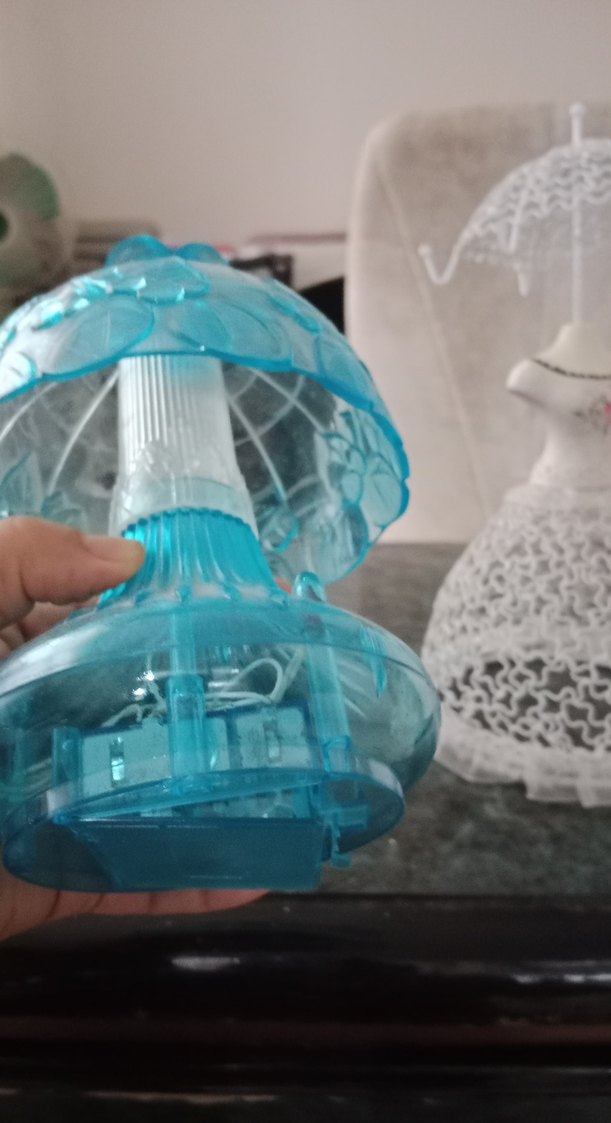 Mavi Şeffaf Masa Lambası - Görsel 2