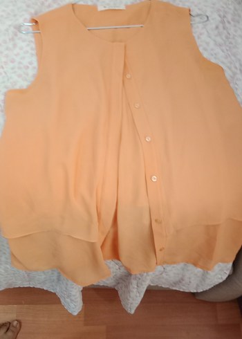 Düğmeli, Askısız,  Kadın Bluz - Görsel 5