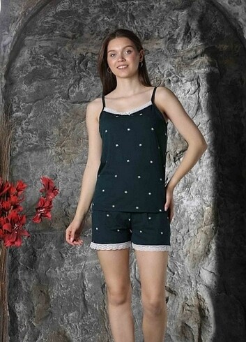 diğer Beden çeşitli Renk CALİA Milan kumaş şortlu pijama takımı(s, m, l, xl)