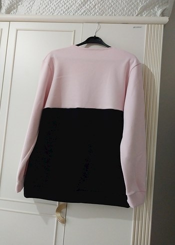 Pembe Siyah Kadın Sweatshirt - Görsel 4