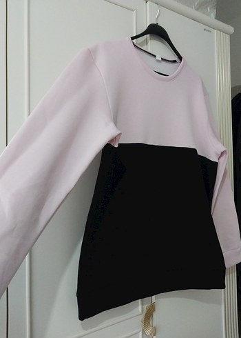 Pembe Siyah Kadın Sweatshirt - Görsel 3