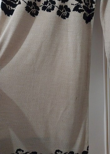 Nakışlı Bohem Uzun Triko Tunik - Görsel 5