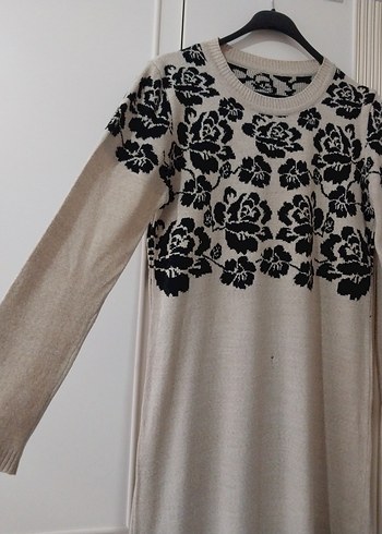 Nakışlı Bohem Uzun Triko Tunik - Görsel 4