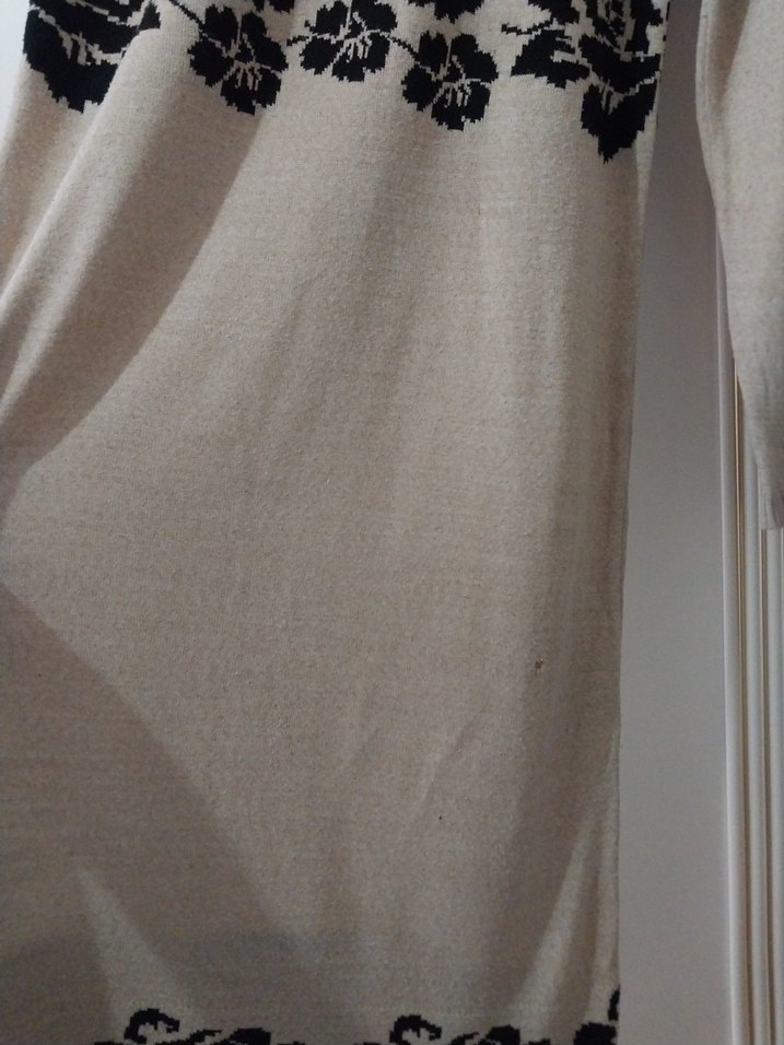 Nakışlı Bohem Uzun Triko Tunik - Görsel 5