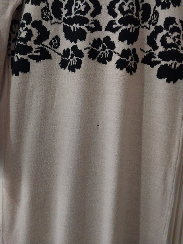 Nakışlı Bohem Uzun Triko Tunik - Görsel 3