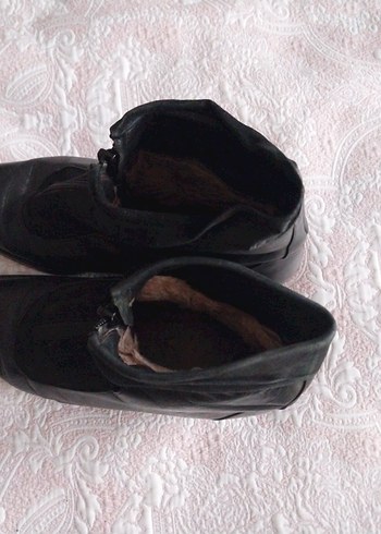 Siyah süet fermuarlı yüksek topuklu bot - Görsel 4