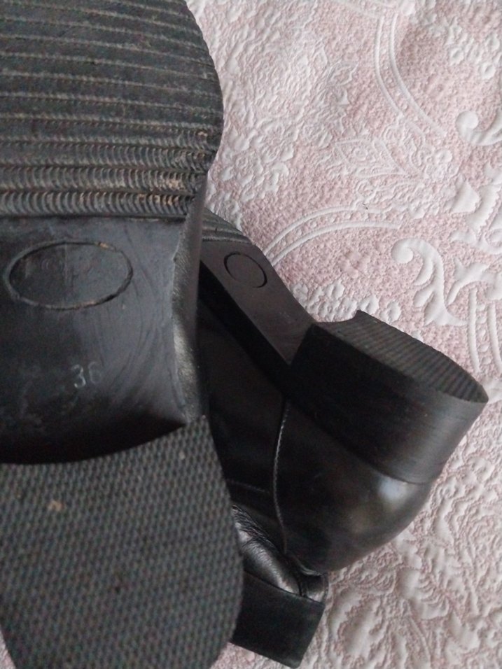 Siyah süet fermuarlı yüksek topuklu bot - Görsel 5