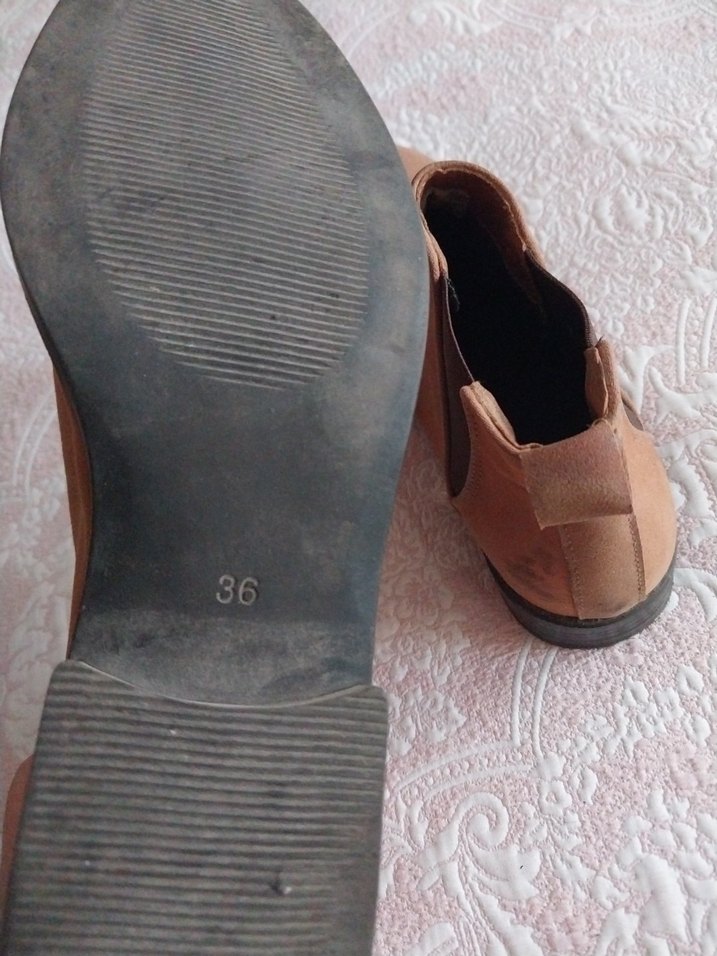 Bej Süet Kadın Topuklu Botlar - Görsel 5