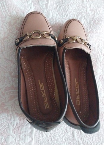 Bej Kadın Tokalı Günlük Topuklu Babet - Görsel 4