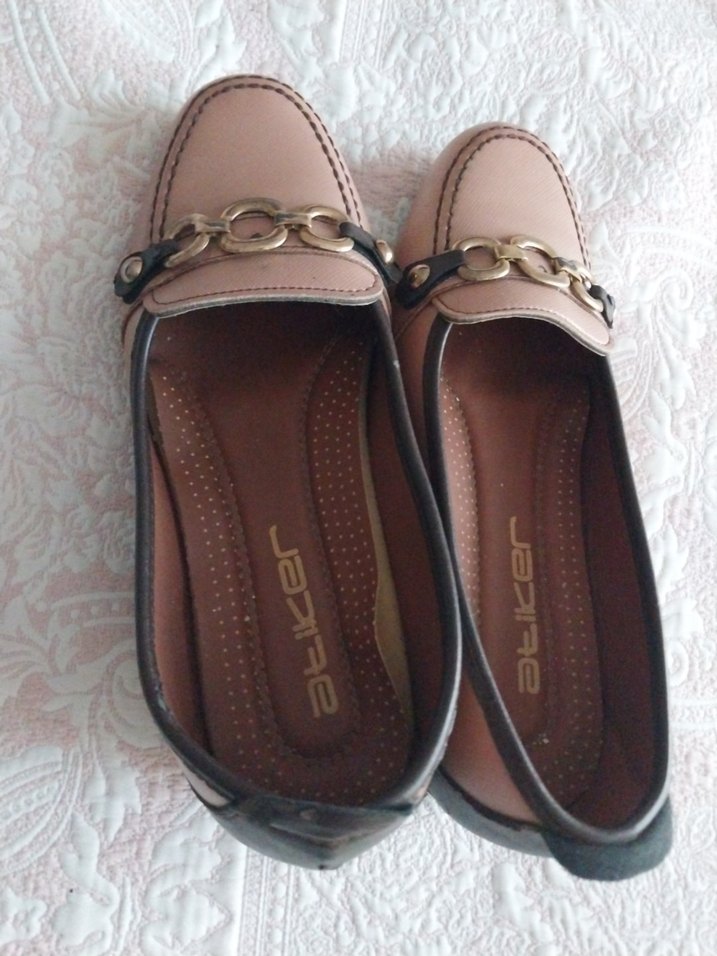 Bej Kadın Tokalı Günlük Topuklu Babet - Görsel 4