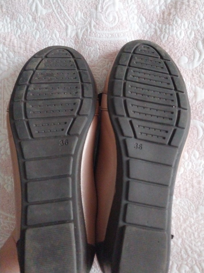 Bej Kadın Tokalı Günlük Topuklu Babet - Görsel 5