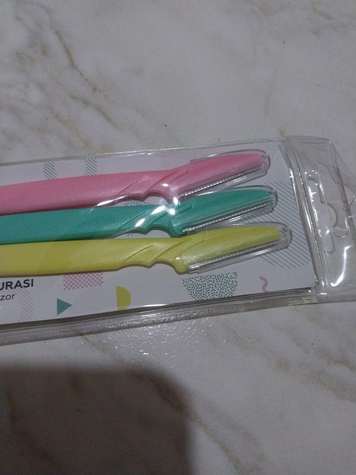 Pastel Renkli 3'lü kaş ustura Seti - Görsel 2