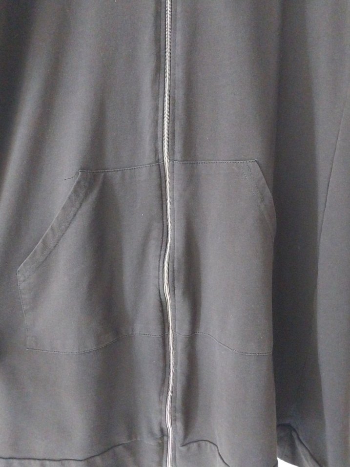 Siyah Kapüşonlu Midi Hamile Ceketi - Görsel 4