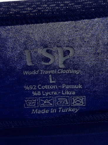 l Beden mavi Renk PreLoved T-shirt %70 İndirimli.