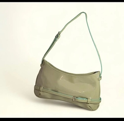 Su yeşili vintage model baget çanta
