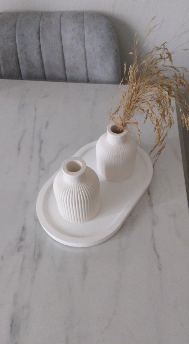 Beyaz vazo set - Görsel 3
