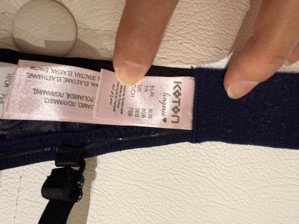 Lacivert Puantiyeli push up Sütyen - Görsel 4