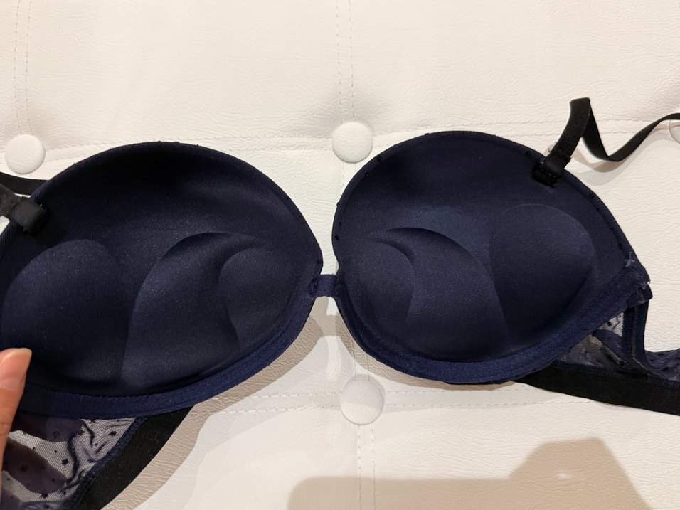 Lacivert Puantiyeli push up Sütyen - Görsel 5