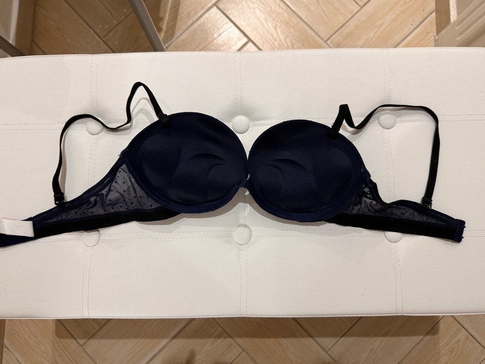 Lacivert Puantiyeli push up Sütyen - Görsel 3