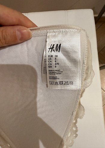 H&M Beyaz Dantel Sütyen - Görsel 5