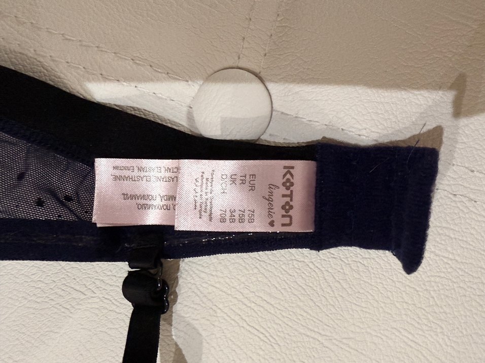 Koton marka lacivert Puantiyeli Sütyen - Görsel 4