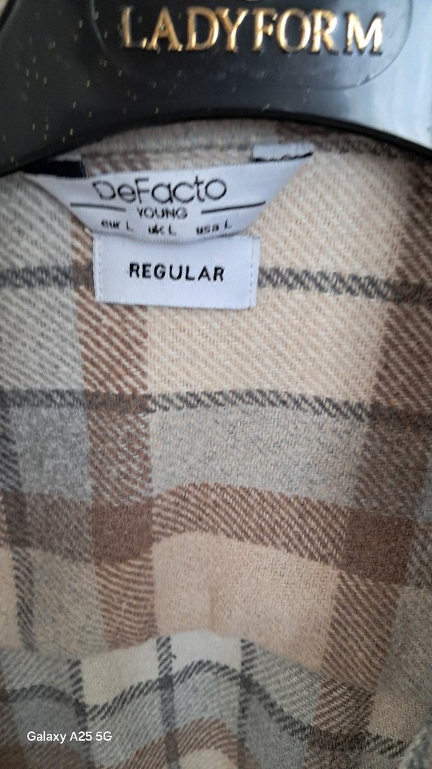 Bej Gri Ekoseli Pamuklu erkek Gömlek - Görsel 3