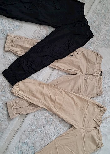 Bej erkek Keten Salaş Pantolon - Görsel 2