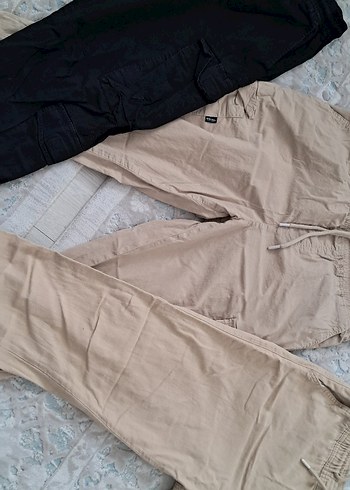 Bej erkek Keten Salaş Pantolon - Görsel 5