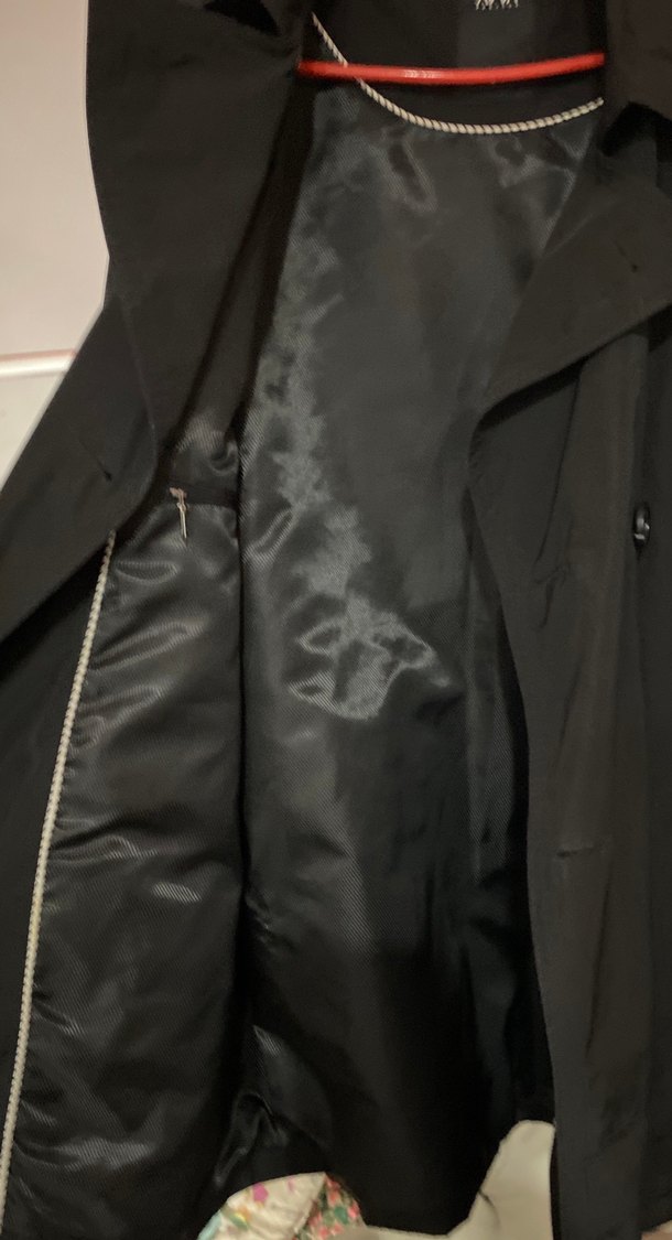 Siyah Erkek Midi Boy Düğmeli Kaban trençkot - Görsel 3